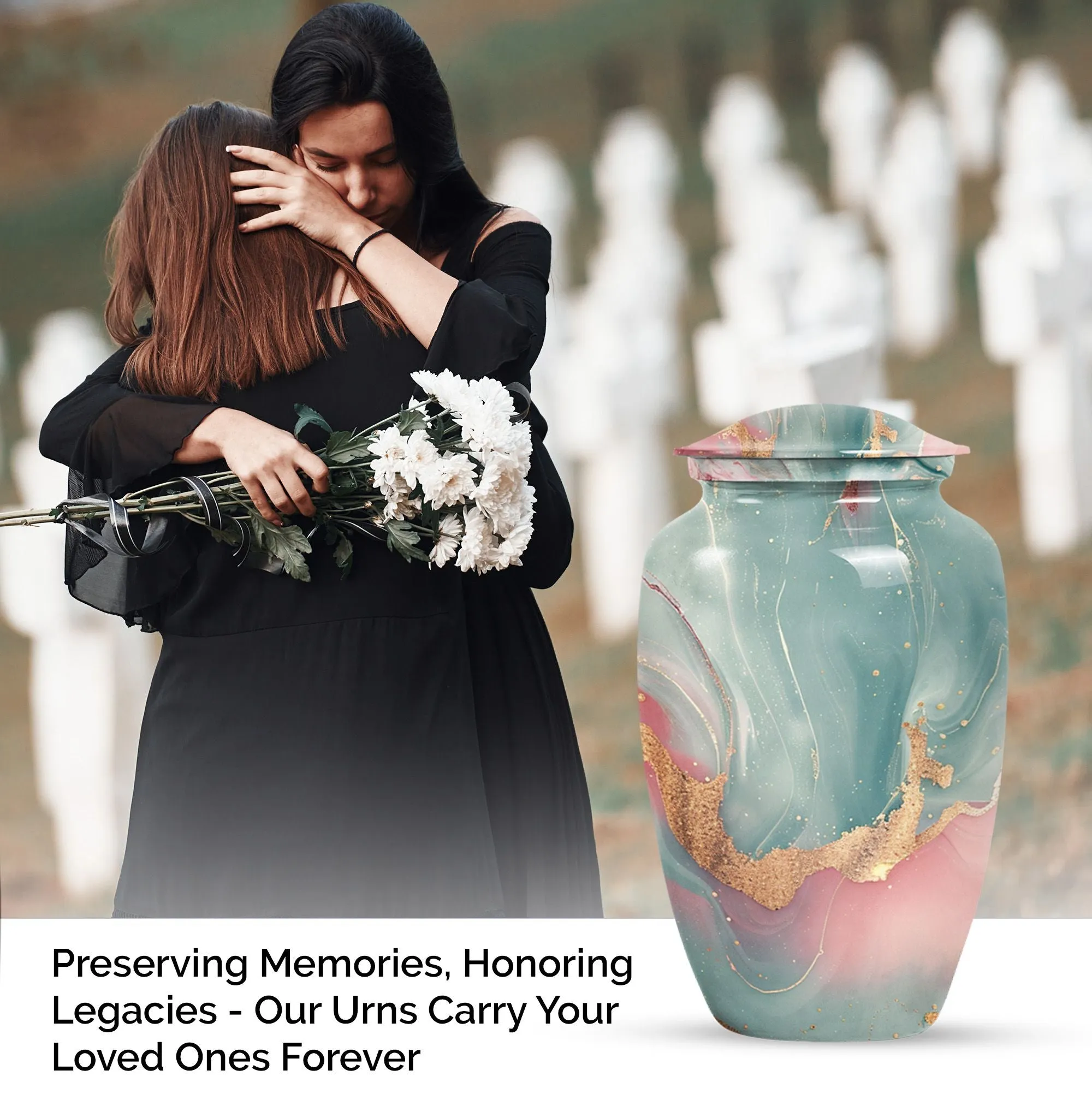 Abstract  Man's Dignity - Robust Cremation Urn for Adult Male
