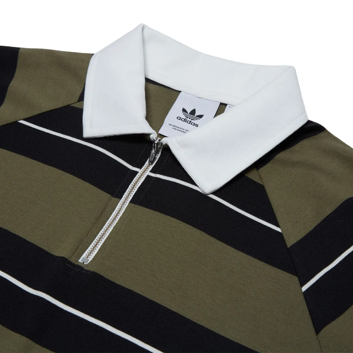 Adidas Shmoo CS Rugby Shirt - Olive Strata/Black/Core White