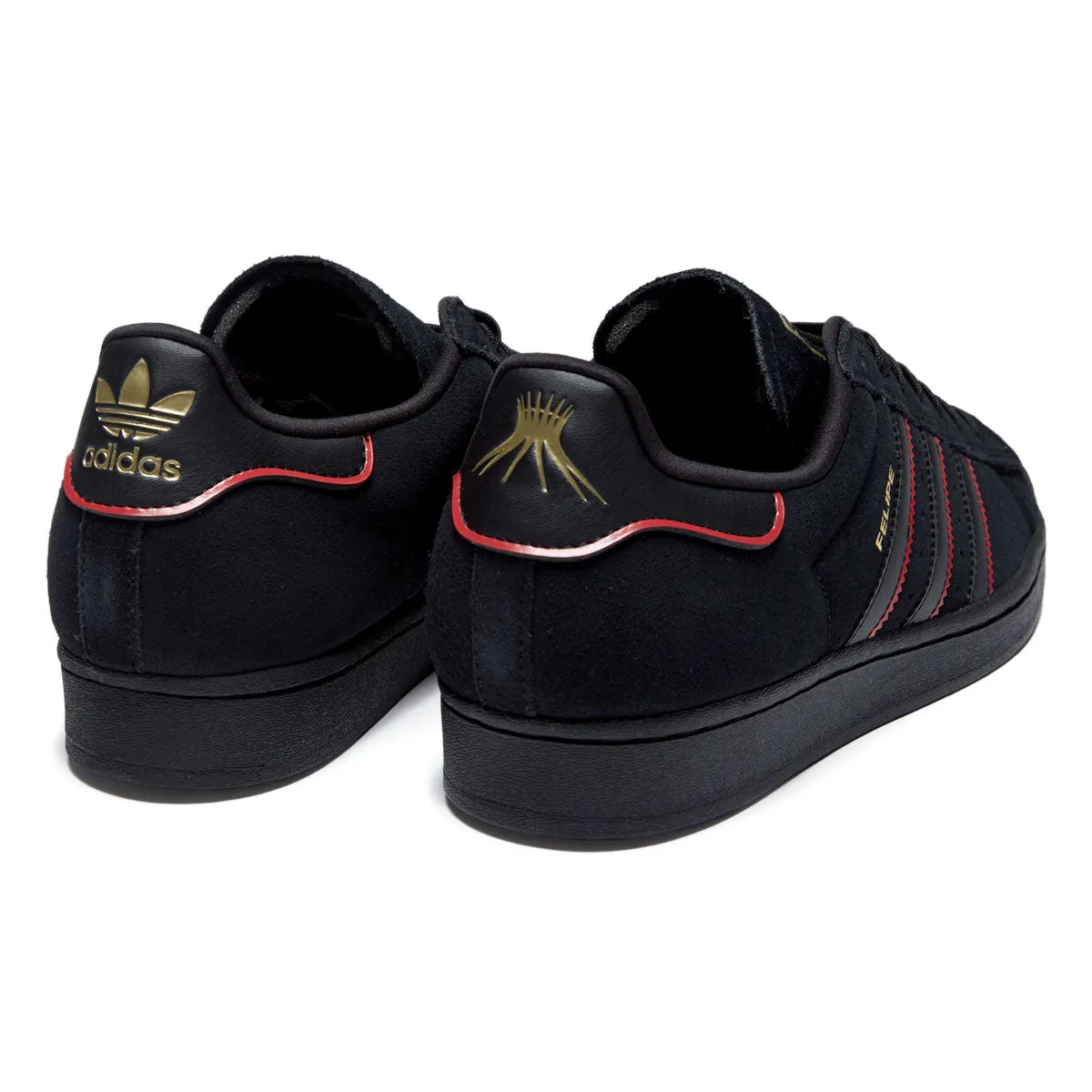 Adidas Superstar Adv x Felipe Gustavo Shoes - Black/Scarlet/Gold