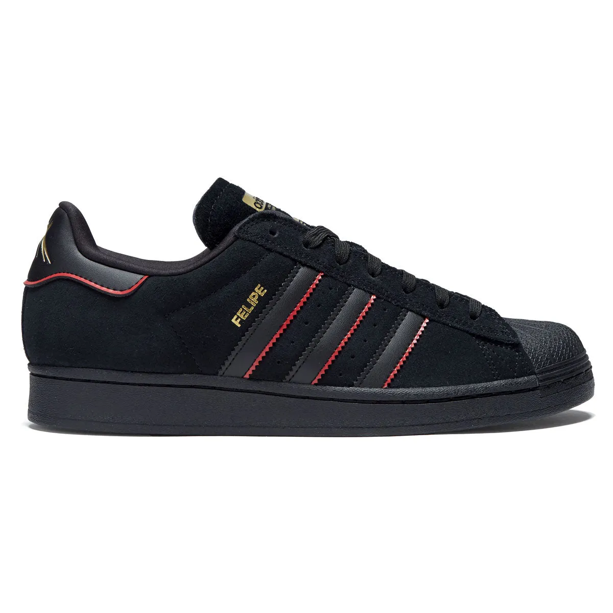 Adidas Superstar Adv x Felipe Gustavo Shoes - Black/Scarlet/Gold