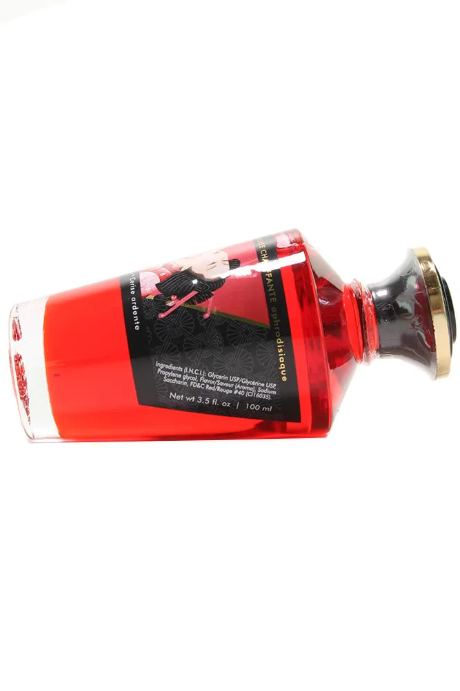 Aphrodisiac Warming Oil 3.5oz/100ml in Blazing Cherry