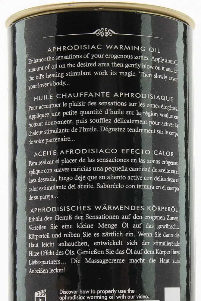 Aphrodisiac Warming Oil 3.5oz/100ml in Blazing Cherry