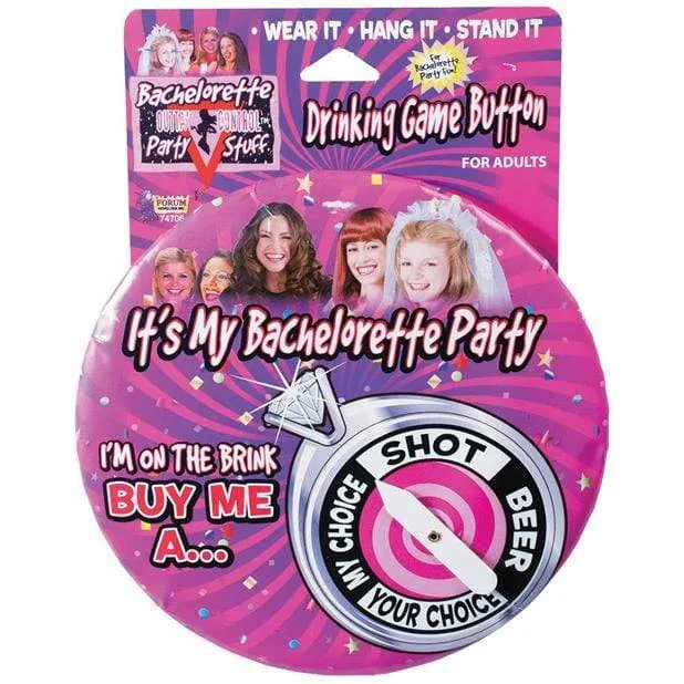Bachelorette Party - Bachelorette Drinking Game Button (Multi Colour)
