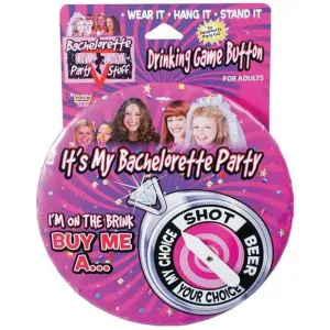 Bachelorette Party - Bachelorette Drinking Game Button (Multi Colour)