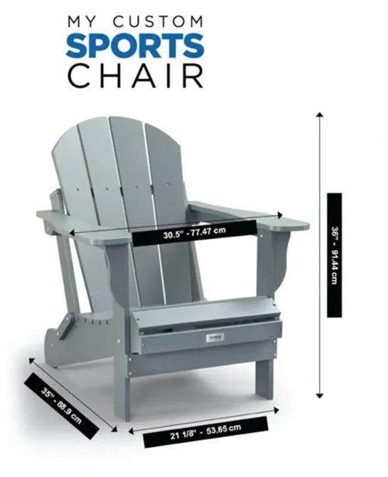 BGSU Folding Adirondack Chair