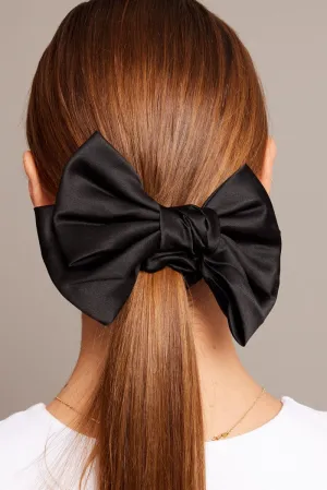Black Bow Scrunchie