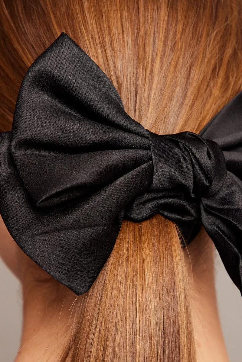 Black Bow Scrunchie