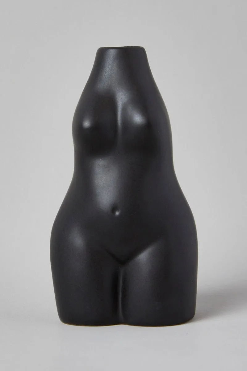Black Ceramic Body Vase