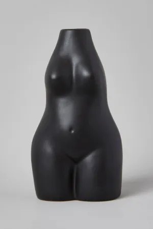 Black Ceramic Body Vase