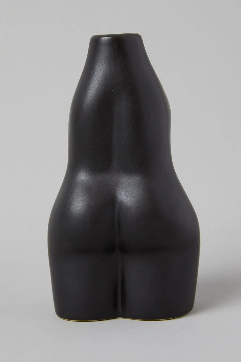 Black Ceramic Body Vase
