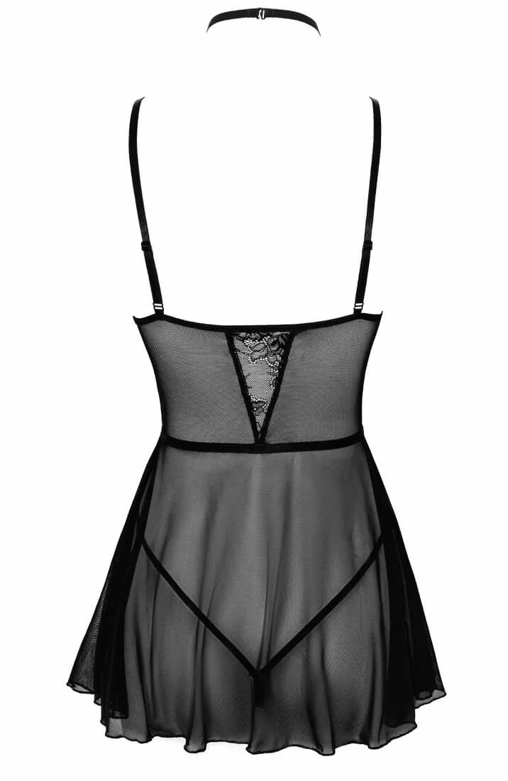 Black chemise with choker-strap - Throwback Thursday