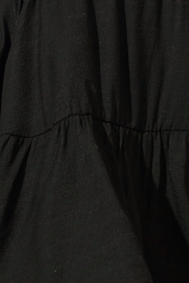 Black Fit and Flare Dress Strapless