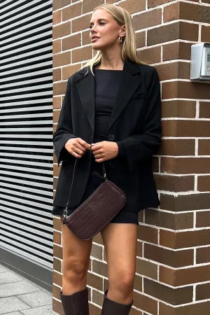 Black Oversized Blazer Long Sleeve
