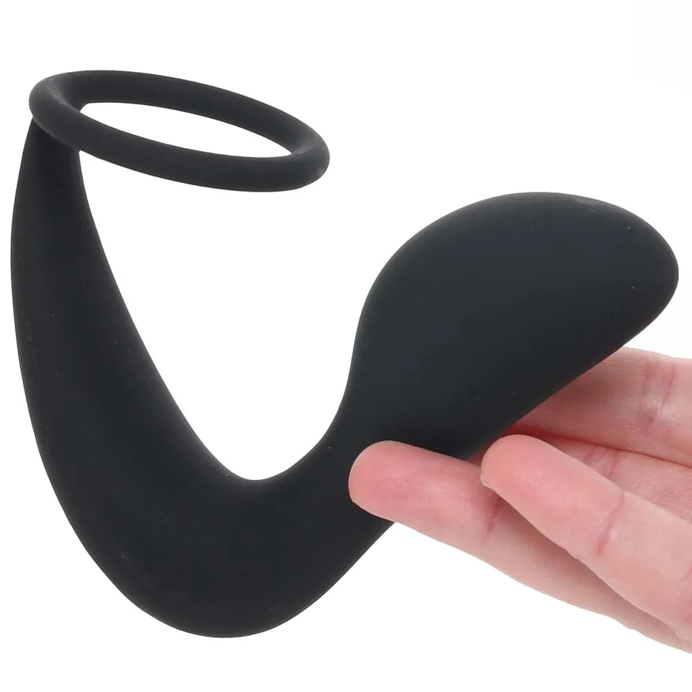Black Thumb Cock Ring & Prostate Massager