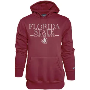 Blue 84 Adult/Unisex Florida State University Seminole Logo Design Fleece Hoodie - Garnet
