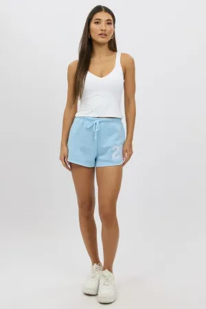 Blue Track Shorts Low Rise