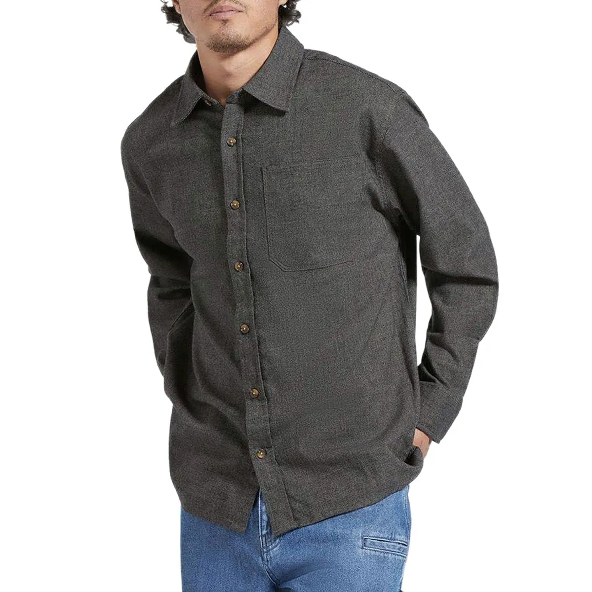 Brixton Selden Long Sleeve Over Shirt - Mixed Tweed