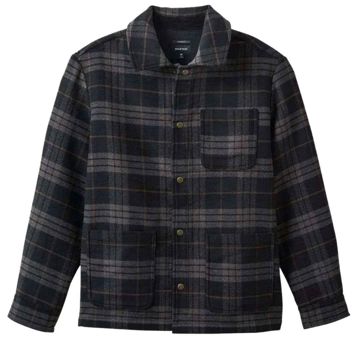 Brixton Shop Chore Jacket - Black/Charcoal Plaid