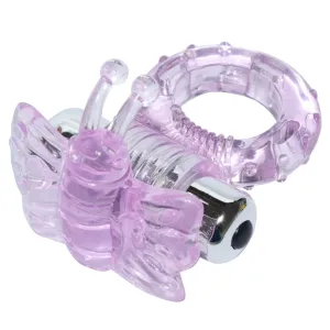 Butterfly Vibrating Jelly Cock Ring