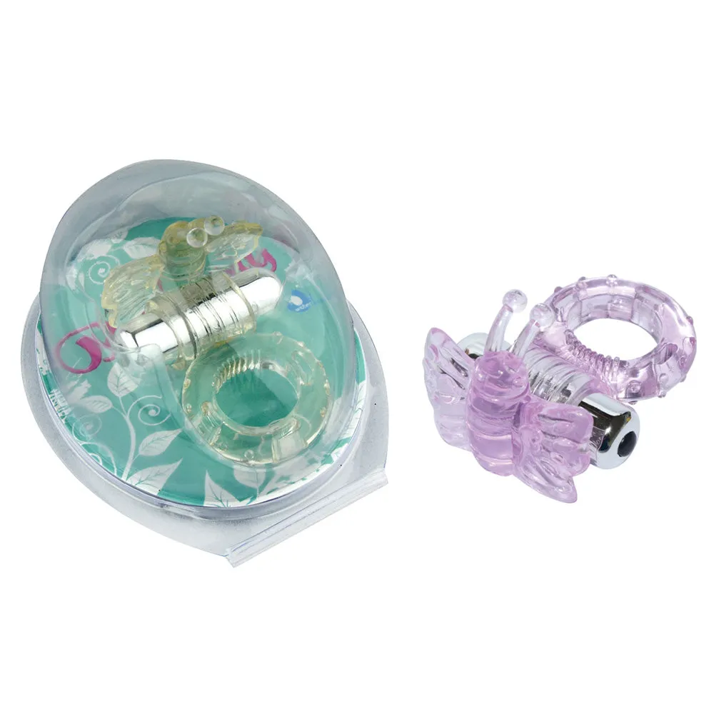 Butterfly Vibrating Jelly Cock Ring