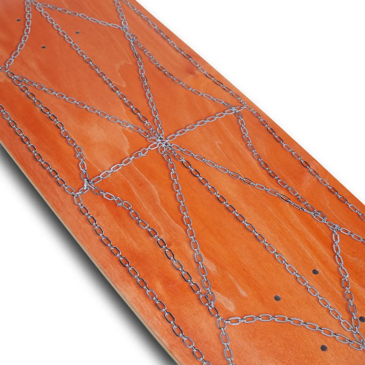 CCS Chain Web Egg1 Shaped Skateboard Deck - Orange - 9.00"