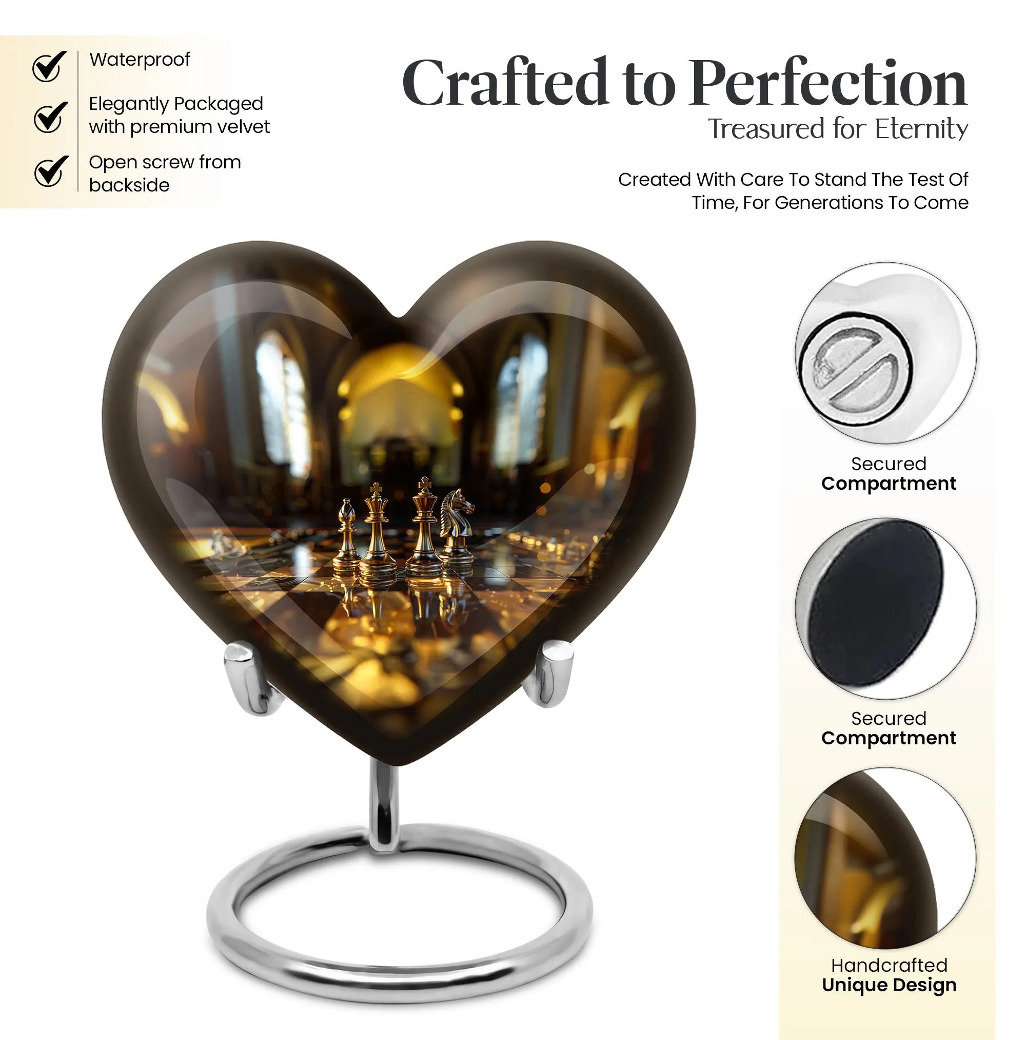 Chess-inspired Eternity Preserve: Cremation Urn for Lasting Tribute