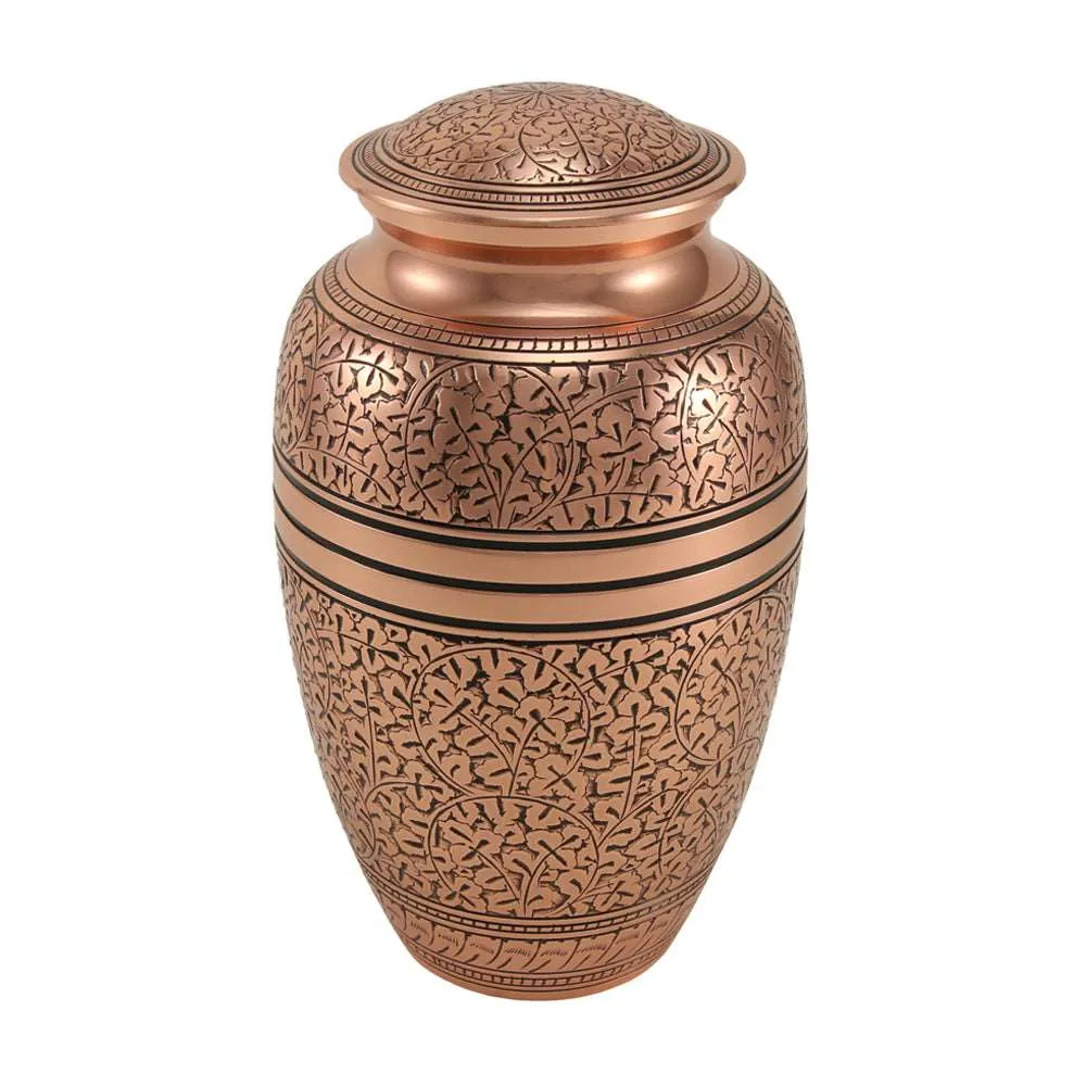 Copper Oak Cremation Urn in Large
