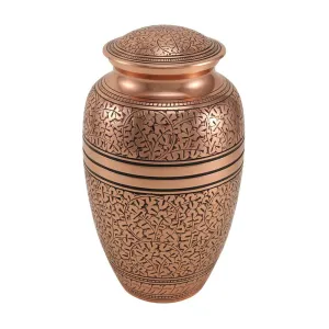 Copper Oak Cremation Urn in Large