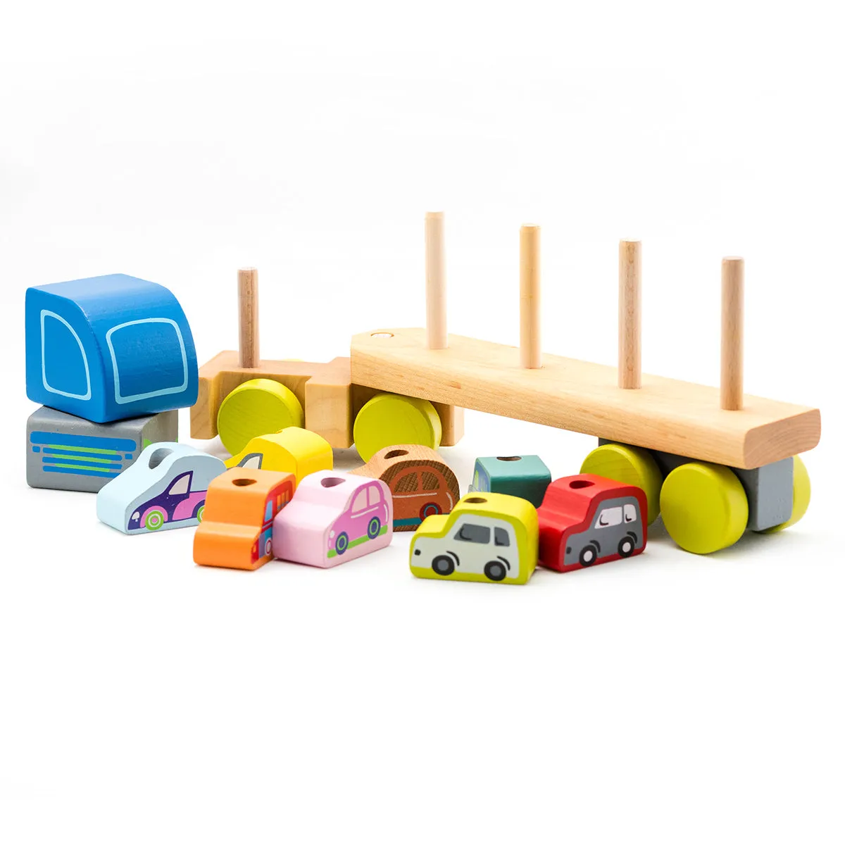 Cubika Wooden Truck with Cars