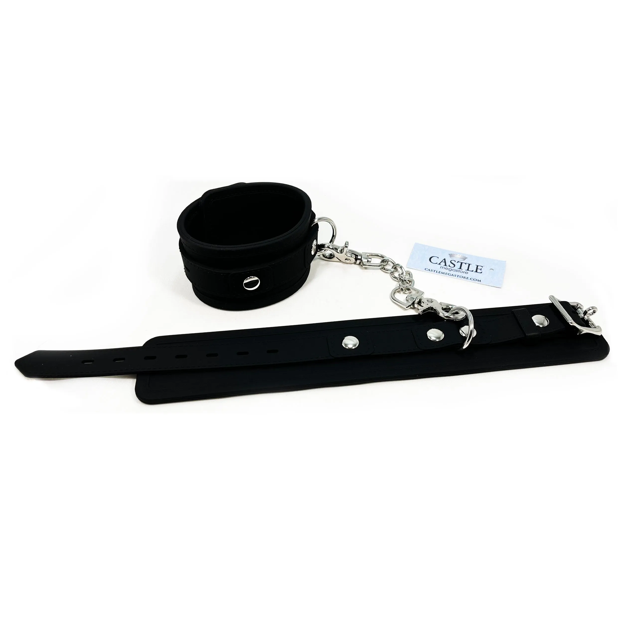 Fetish Pleasure Play Black Silicone Wrist Restraints