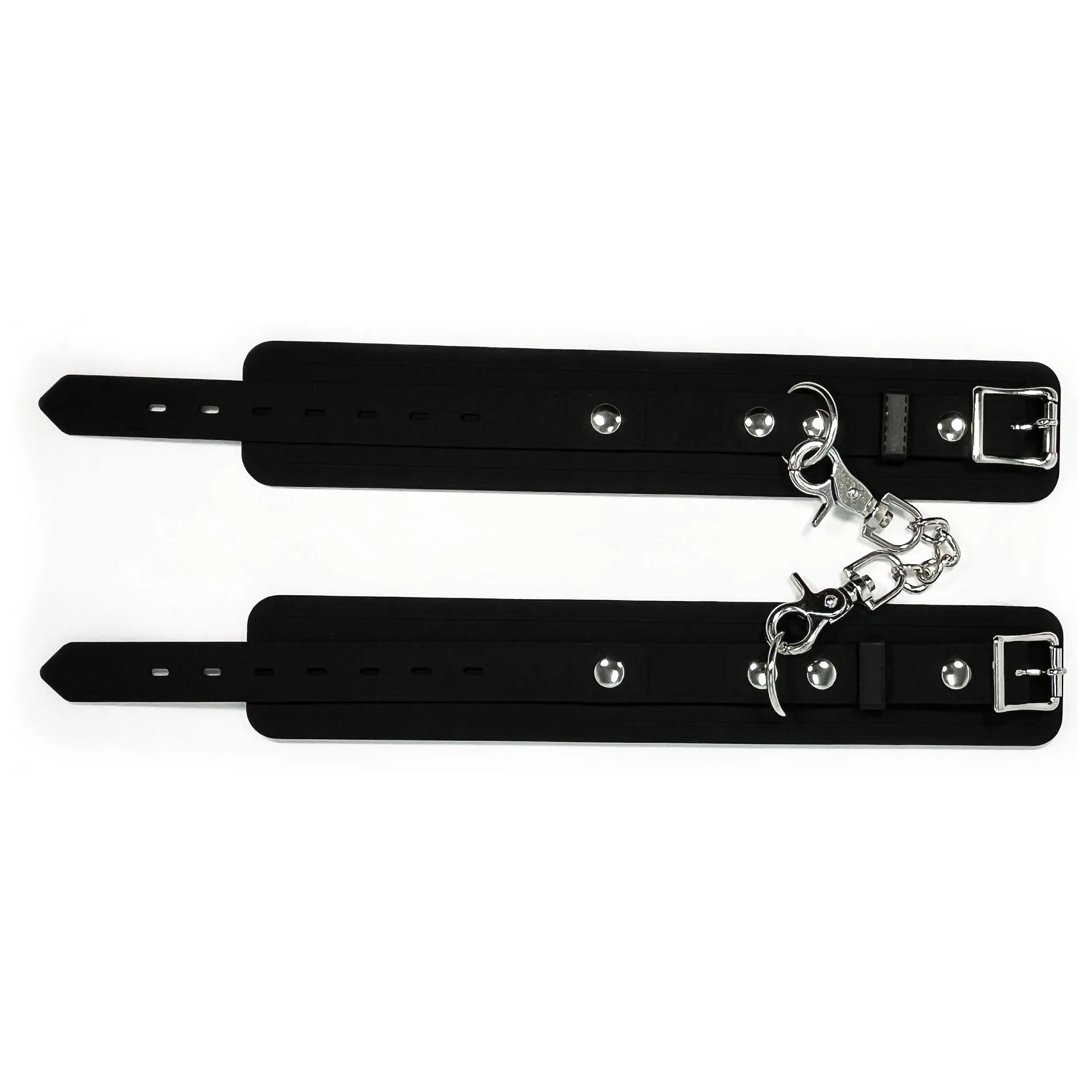 Fetish Pleasure Play Black Silicone Wrist Restraints