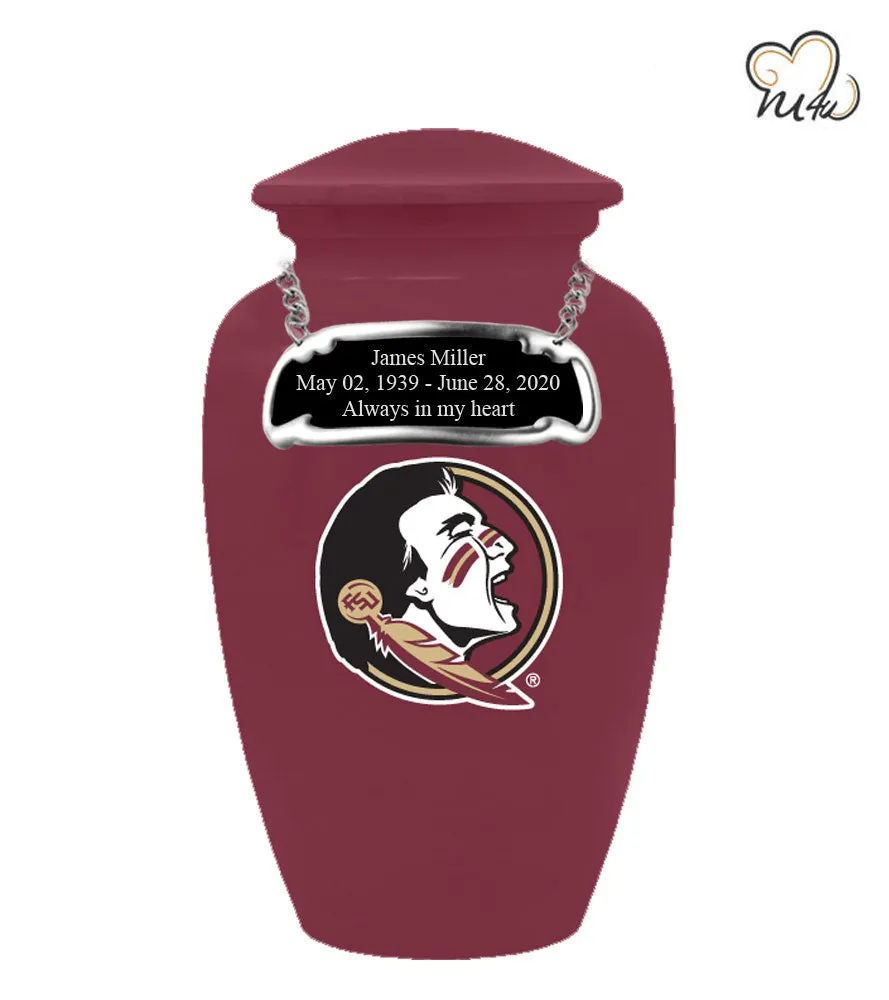 Florida State Seminoles University College Cremation Urn