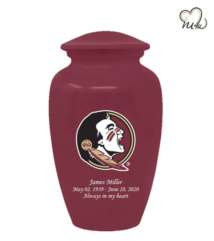 Florida State Seminoles University College Cremation Urn