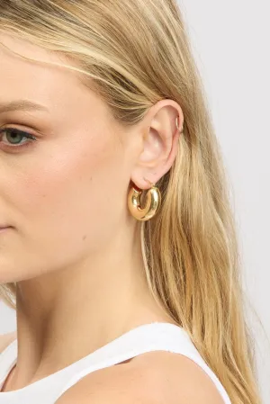 Gold 3 Pack Heart and Hoop Earrings