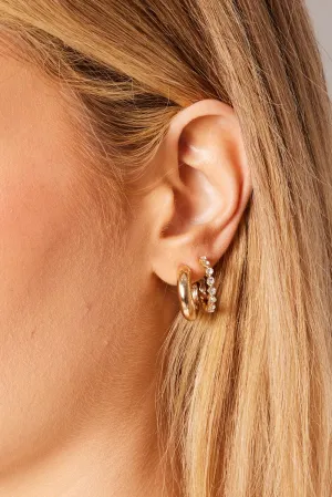 Gold 3 Pack Hoop Earrings