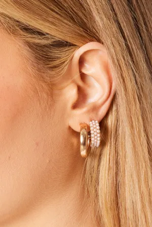 Gold 5 Pack Earrings Set