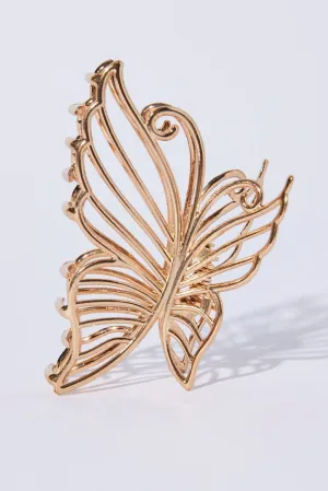 Gold Butterfly Claw Clip