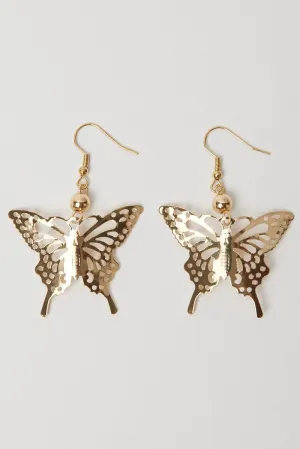 Gold Butterfly Earrings