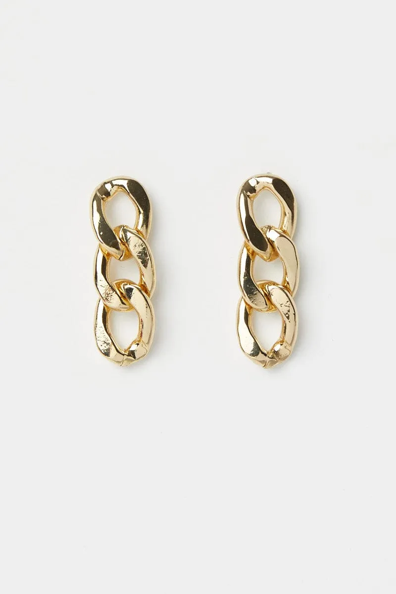Gold Chain Drop Earrings