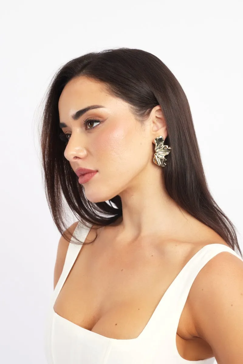 Gold Flower Earrings