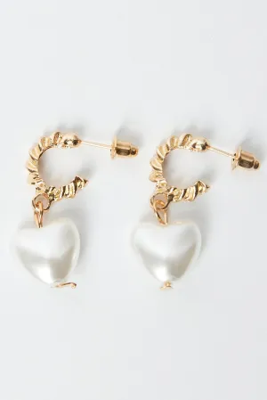 Gold Heart Earrings