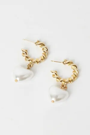 Gold Heart Earrings