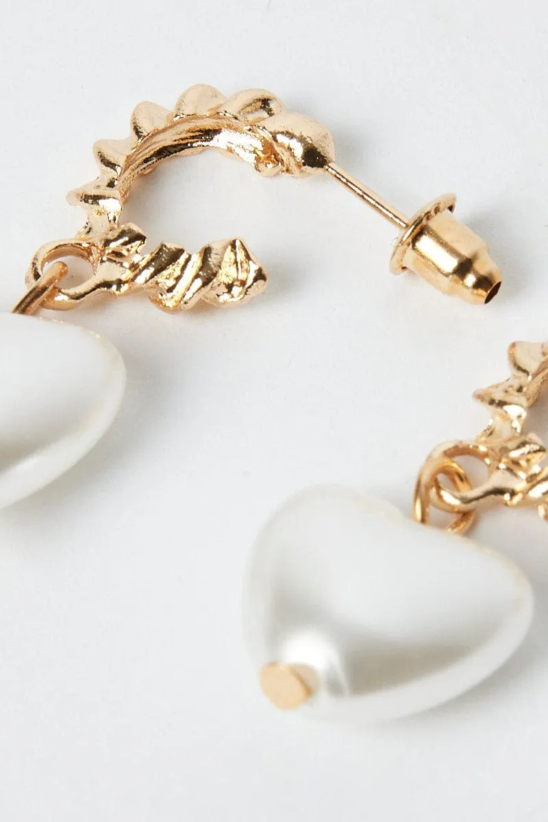 Gold Heart Earrings