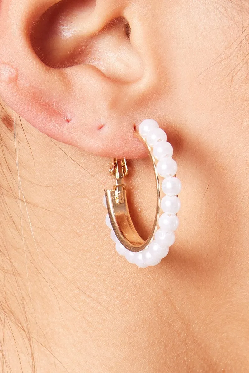 Gold Hoop Earrings Set