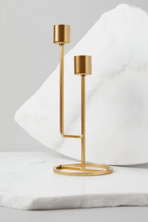 Gold Metal Candle Holder