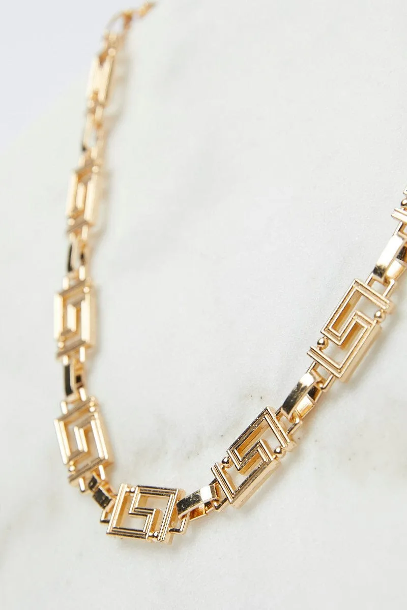Gold Necklace Choker