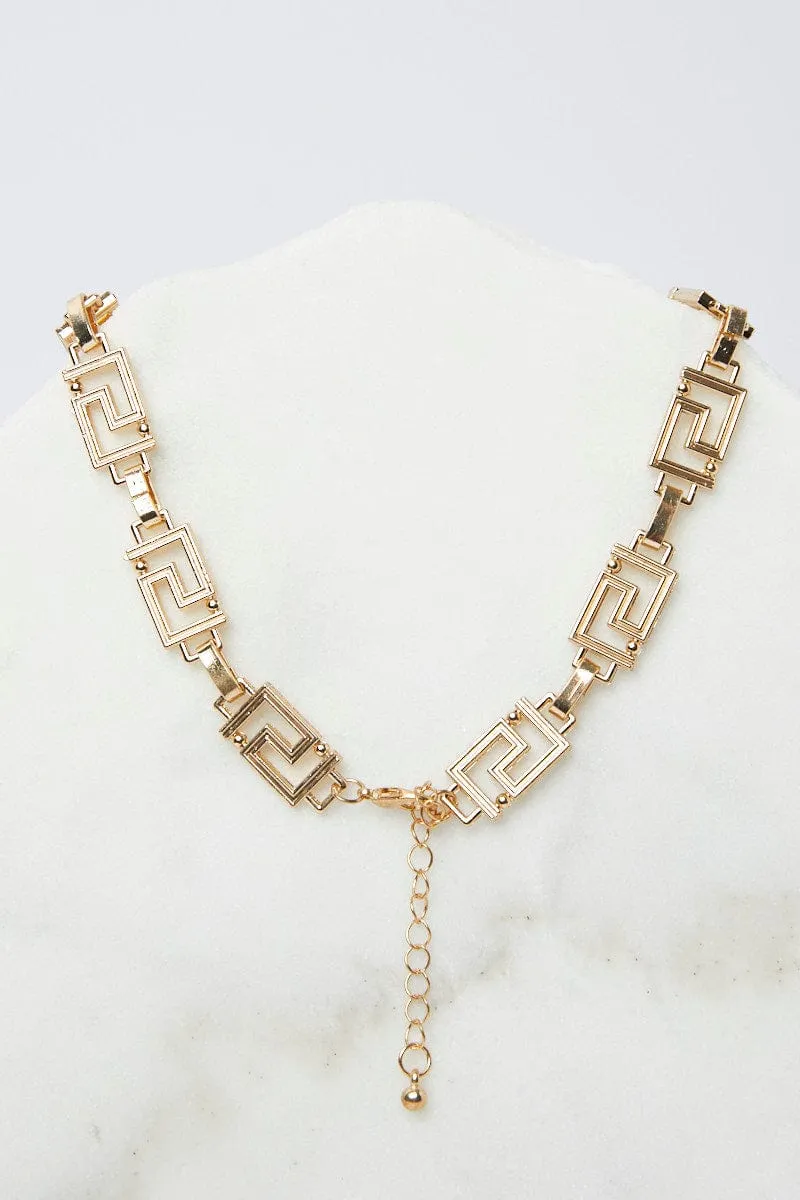 Gold Necklace Choker