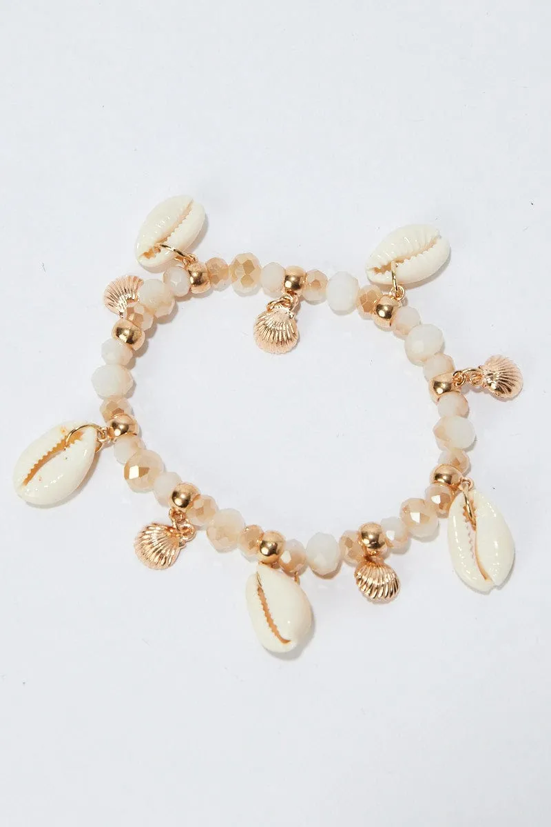 Gold Shell Charm Bracelet