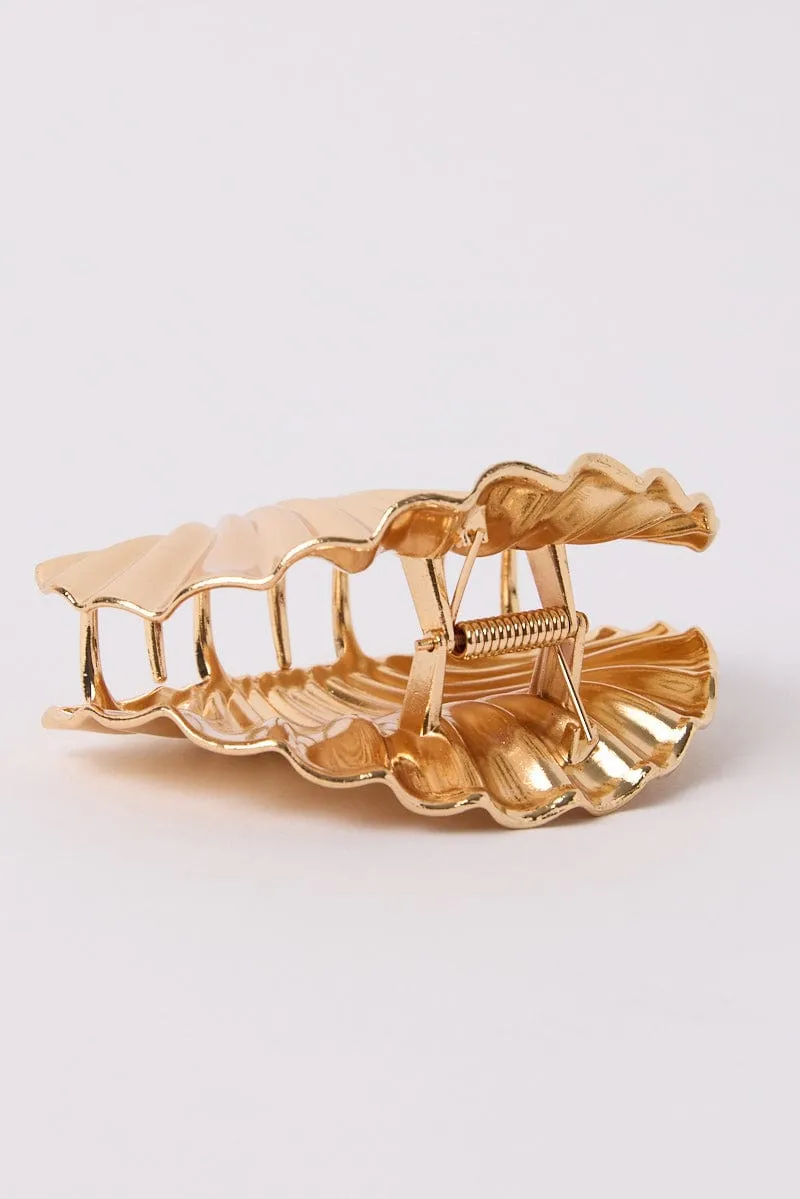 Gold Shell Claw Clip