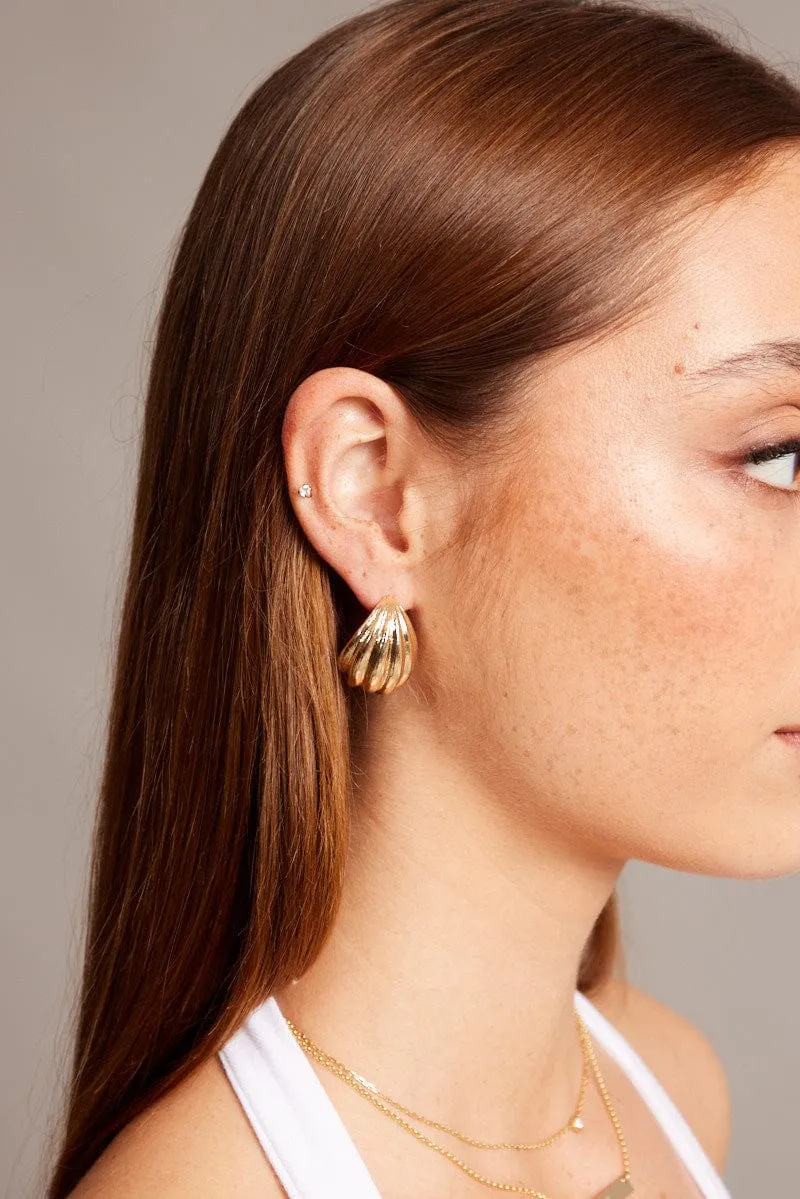 Gold Shell Earrings